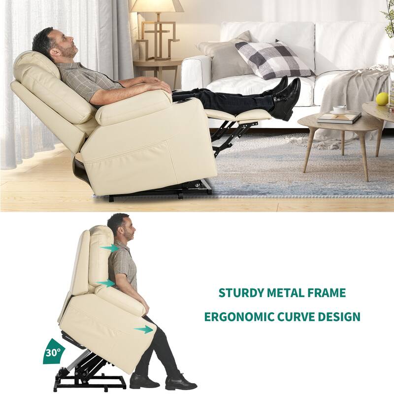Moasis PU Massage Reclining Living Room Chair Power Lift Recliner Chair