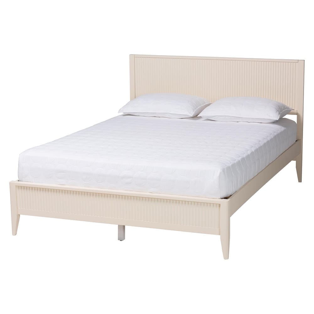 Primrose Mid-Century Fluted Wood Platform Bed
