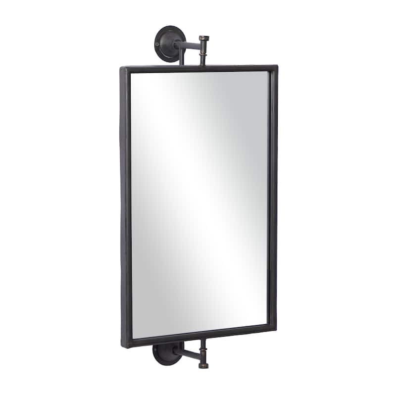 Metal Handmade Dimensional Wall Mirror - Black or Gold - Roche River Decor