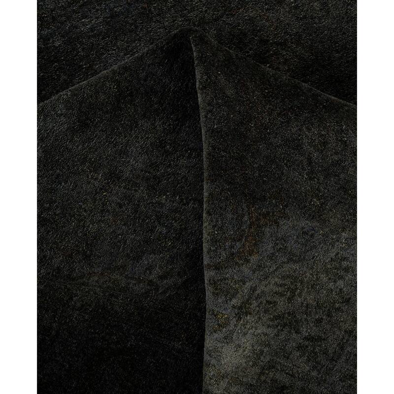 Overdyed One-of-a-Kind Hand-Knotted Area Rug - Black - 4' 9" x 7' 2"