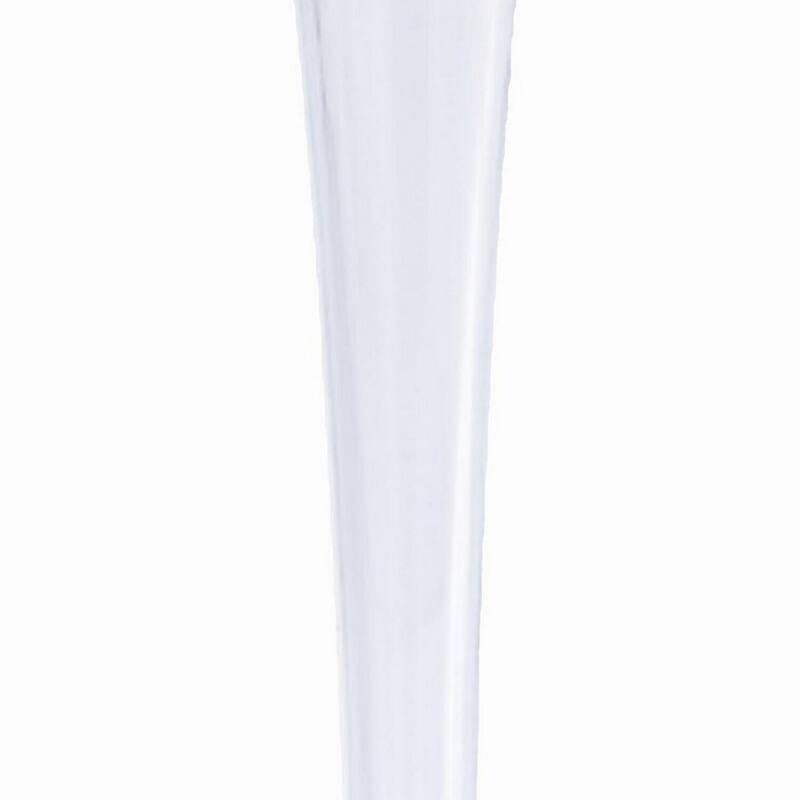 19 in. Clear Round Plastic End Table, Sturdy Build End Side Table for Living Rooms