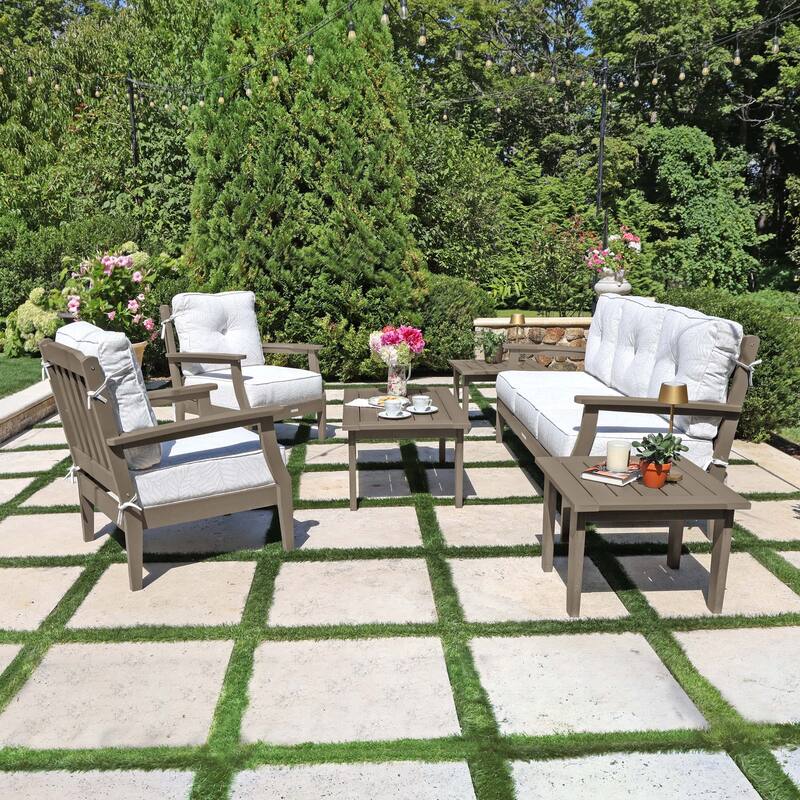 HIGHWOOD Lehigh 6-Piece Couch and Chair Deep Seating Set