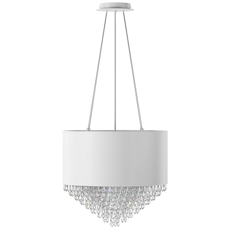 Modern Black or White Metal Drum Shape Pendant Light for Dining Room Kitchen Island