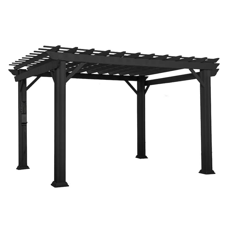 Backyard Discovery Stratford 12x10' Galvanized Steel Pergola w/ Canopy