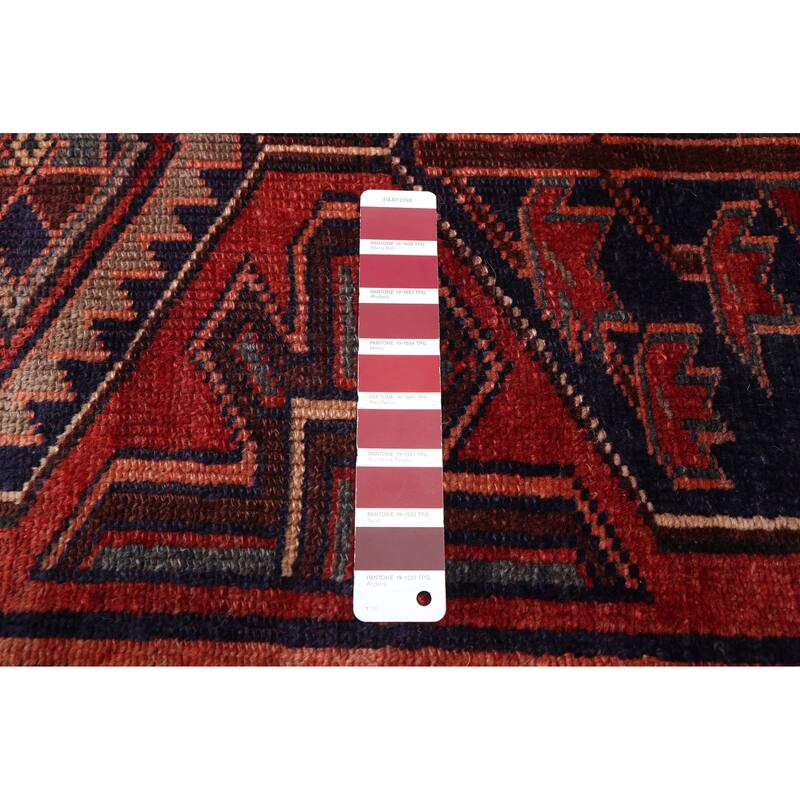 ECARPETGALLERY Hand-knotted Melis Vintage Dark Red Wool Rug - 5'3 x 6'4