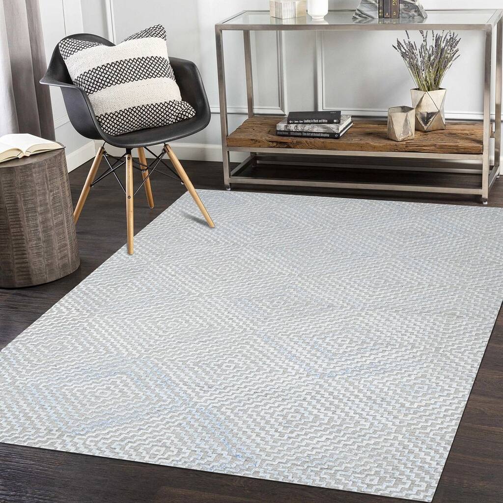 Overton Handmade Modern Contemporary Geometric Area Rug