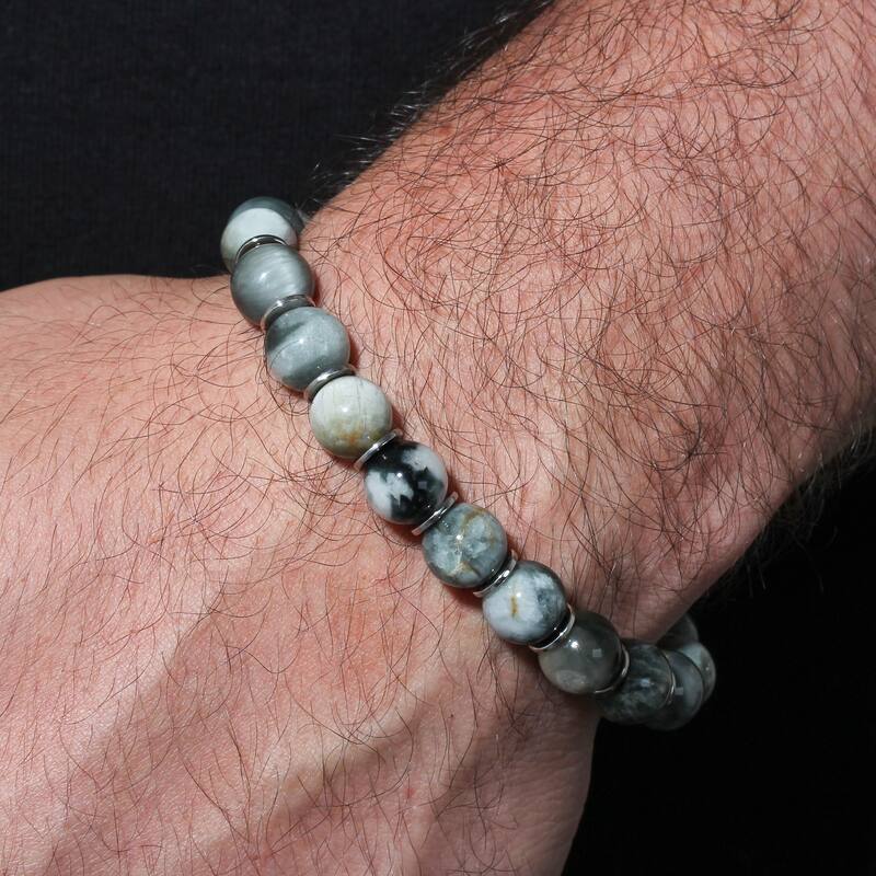 Steel Nation Stainless Steel Bead Bolo Bracelet