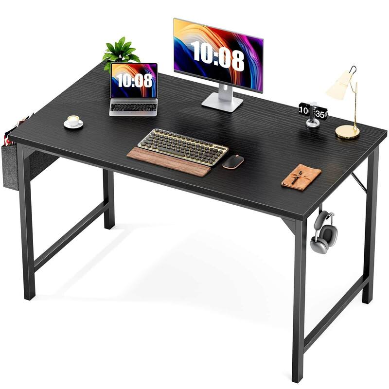 Wood Writing Desk with Stair Storage, Laptop Workstation Standing Desk Ergonomic Desks Executive Desks Executive Desks - White