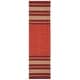 preview thumbnail 18 of 19, SAFAVIEH Handmade Montauk Caragh Stripe Cotton Flatweave Rug 2'6" x 6' Runner - Red/Ivory - Runner