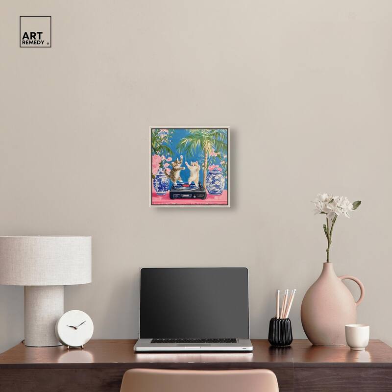 Turntable Twirlers Canvas by Art Remedy