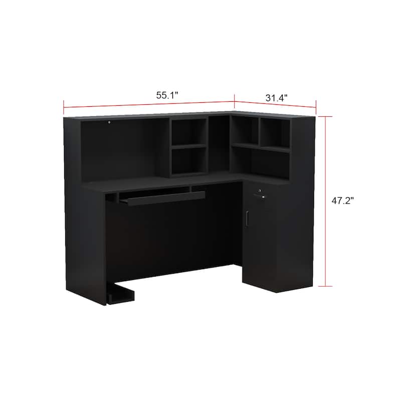 Working Reception Desk L Shaped Front Counter Reception Table Counter