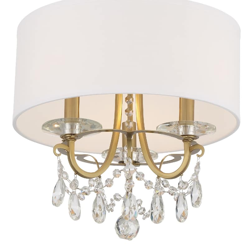 Othello 3 Light Vibrant Gold Chandelier - 15'' W x 15'' H