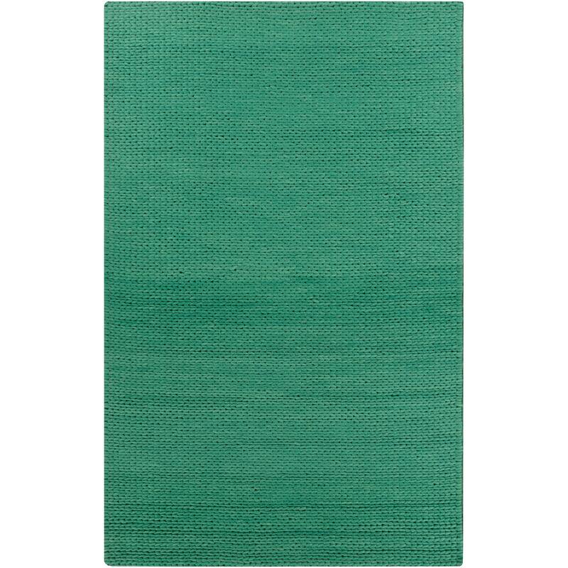 Hand Woven Yale Contemporary Solid Braided New Zealand Wool Area Rug