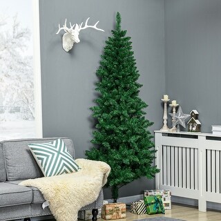 Artsy Stylish 7ft Half Artificial Christmas Tree Holiday Decor with 520 Branches Auto Open Steel Base Green Bed Bath Beyond 42011186