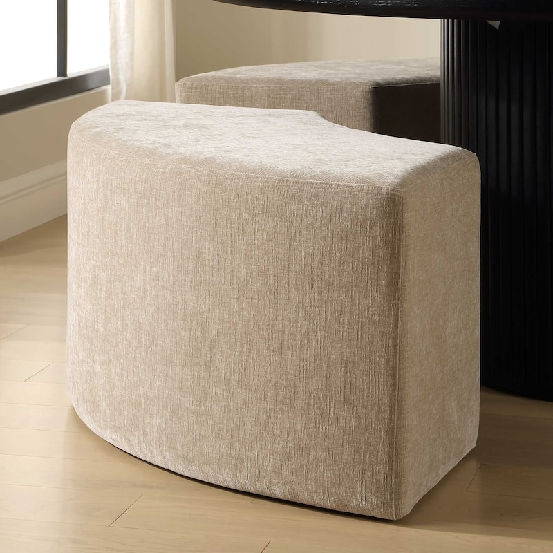 Uttermost Khai Rounded Plush Dining Bench - 44.5" W x 20" H x 19" D