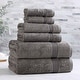 preview thumbnail 121 of 188, Superior 100% Egyptian Cotton 6-Piece Towel Set Luxury, Soft & Absorbent 6-Piece - Charcoal