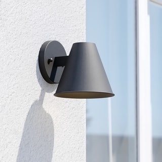 VAXCEL Smith Outdoor Wall Light, Metal Shade, Dark Sky Compliant, Use for Exterior Porch Patio Front Door or Garage