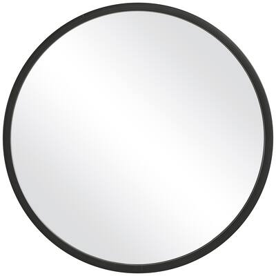 Metal Framed Round Mirror