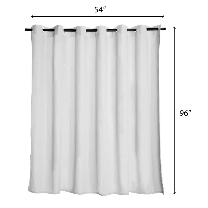 54" x 96" Solid Grommet Semi-Sheer Outdoor Curtain Panel