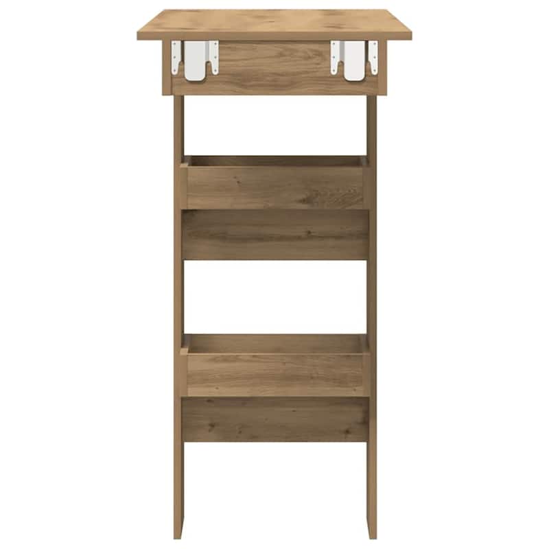 vidaXL Wall Bar Table Artisan Oak Engineered Wood Medium Wall Bar Table - 17.7 x 40.2 x 40.7