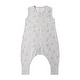 preview thumbnail 1 of 3, 100% Organic Cotton 1.0 Tog Sleeping Bag with Legs Sleeveless Wearable Blanket- Gray Rabbit