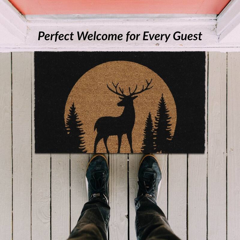Reindeer Coir Doormat 30x18 Inches