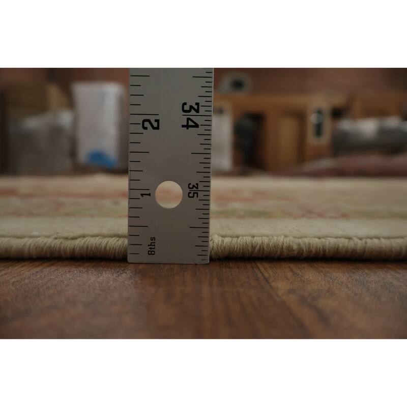 Hand Knotted Oriental 100% Wool Carpet Traditional All-Over Beige & Ivories Ziegler Area Rug - 14' 8'' X 15' 2''