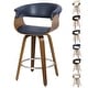 preview thumbnail 3 of 186, 26"/29" Faux Leather Swivel Bar Stools, Wood Counter Stool