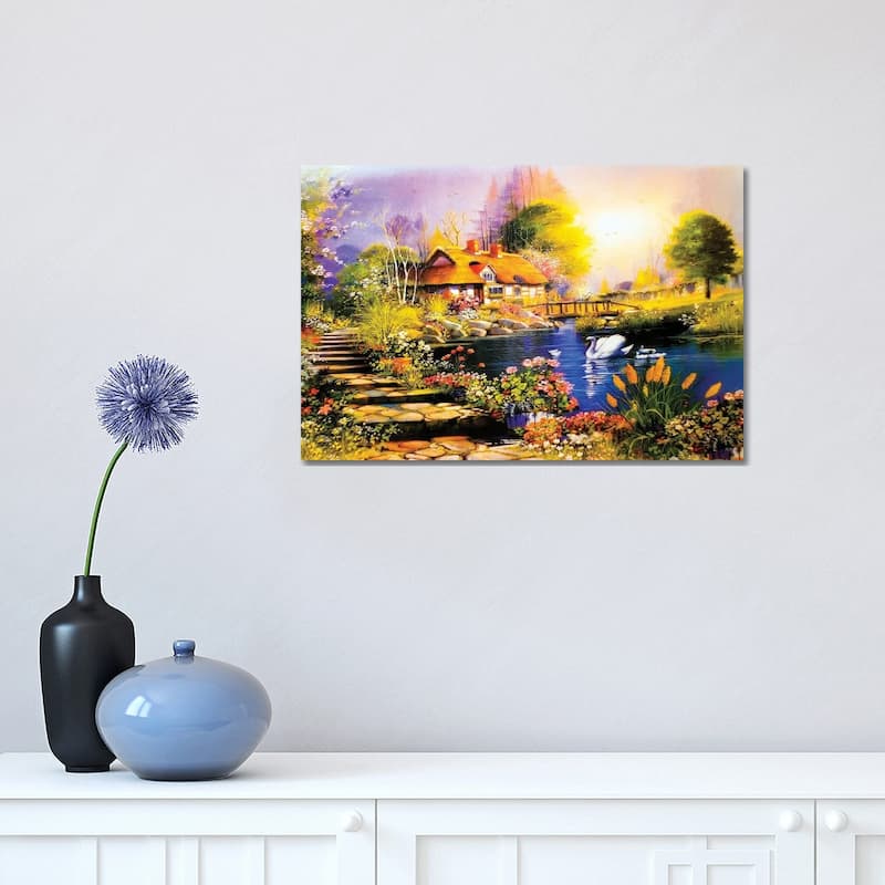 iCanvas "Landscape Painting" by vasmedia Canvas Print - 12x18x1.5