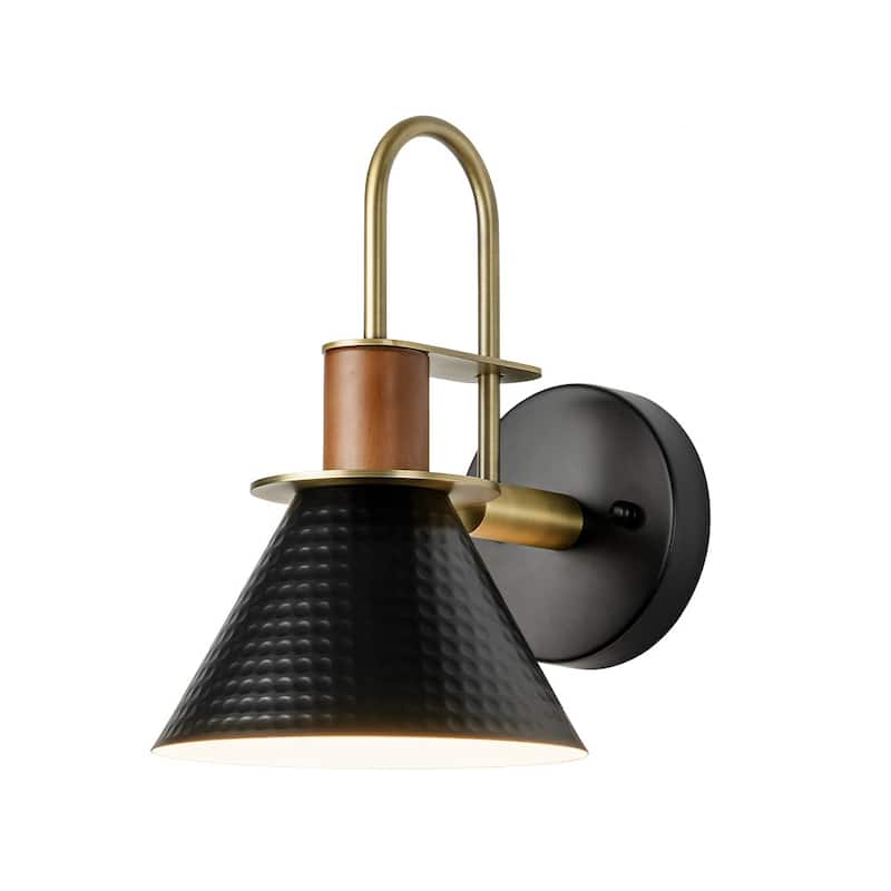 Modern 1-Light Bedroom Cone Metal Wall Sconce