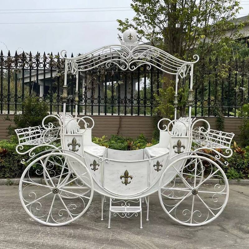 102.76" Tall Large Parisian Style Iron Carriage "Antoinette"
