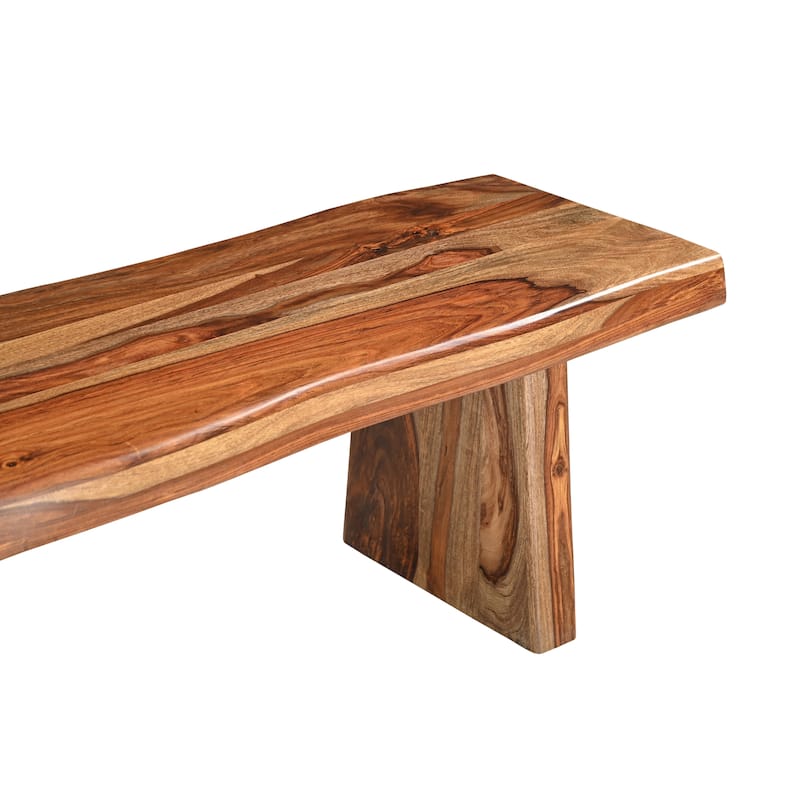 Avenue 68" Live Edge Wood Dining Bench