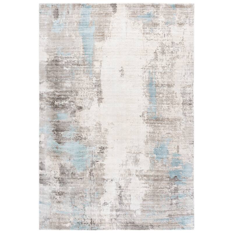 SAFAVIEH Handmade Mirage Sumaya Modern Abstract Viscose Rug - 6' x 9' - Blue