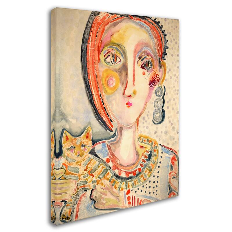 Wyanne 'Tiger Cat' Canvas Art