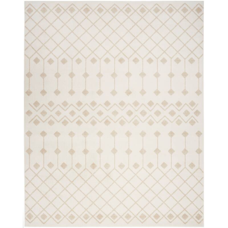Porch & Den Muirfield Moroccan Bohemian Area Rug - 7'10" x 9'10" - Ivory/Beige - Rectangle