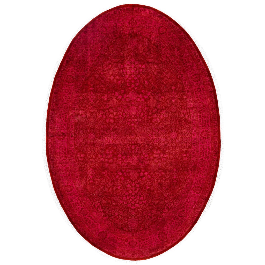 Overdyed One-of-a-Kind Hand-Knotted Area Rug - Purple - 5' 1" x 7' 7"