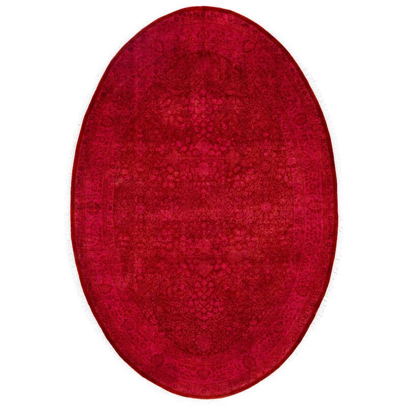 Overdyed One-of-a-Kind Hand-Knotted Area Rug - Purple - 5' 1" x 7' 7"