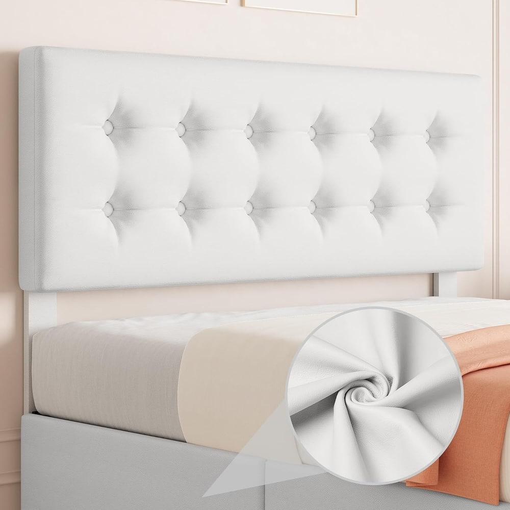 Bed Frame with Adjustable Headboard and 4 Storage Drawers