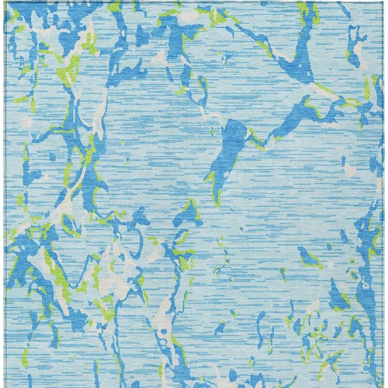 HomeRoots Striped Transitional Rectangle Outdoor Rug