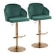 preview thumbnail 32 of 53, Porch & Den Dahlia Adjustable Bar Stool with Rounded T Footrest (Set of 2)