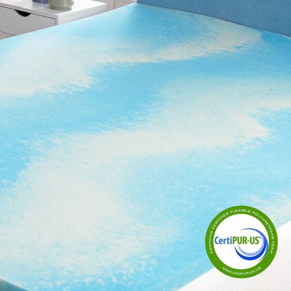 Swirl Gel AeroBreeze Cooling Air Flow Memory Foam Mattress Topper, Multiple Sizes