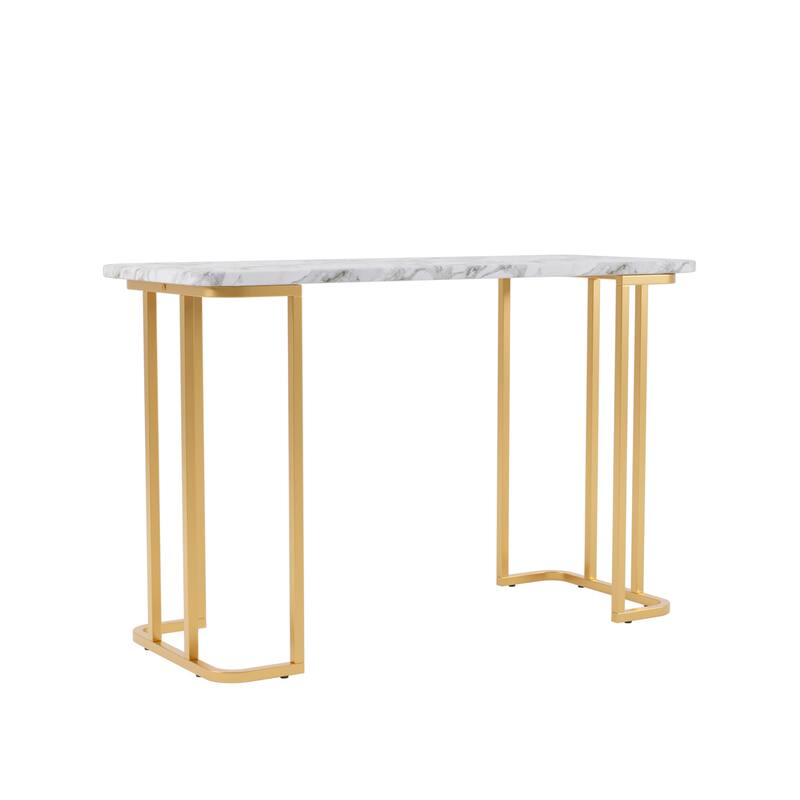 Deeanne Contemporary 47-inch Faux Marble Sofa Table by Furniture of America