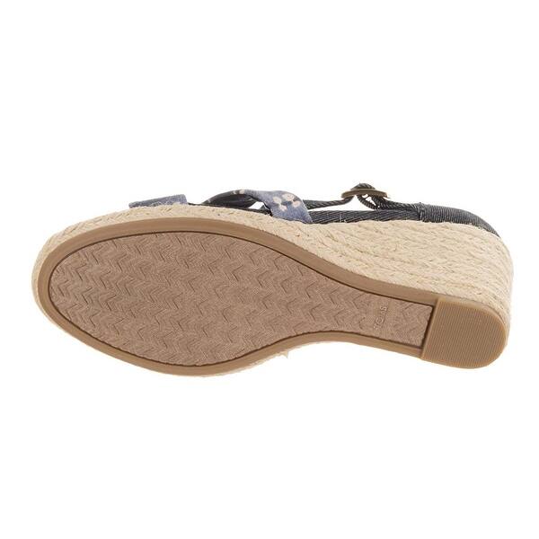 Shop Toms Womens Sienna Canvas Open Toe Casual Platform Sandals