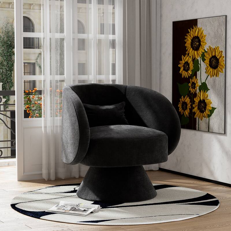 Ouyessir 360 Degree Modern Swivel Cuddle Barrel Sofa Chairs