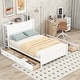 preview thumbnail 25 of 32, Wood Platform Beds Frame Full Size Storage Bed with Storage Shelves Headboard and 4 Drawers, Support Slats, Space Saving Storage