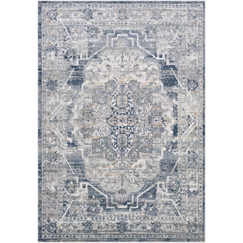 Livabliss Kredelle Faded Persian Medallion Area Rug