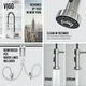 preview thumbnail 53 of 122, VIGO Edison 19" H Single Handle Pull-Down Sprayer Kitchen Faucet Set with Touchless Sensor