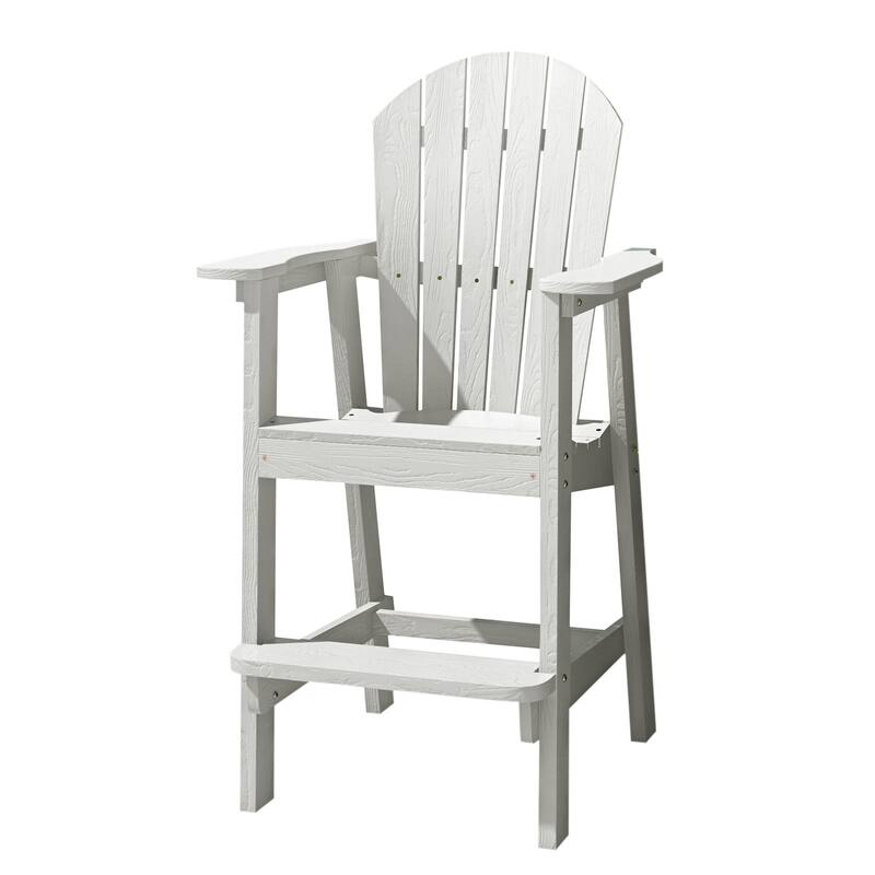 Rustic Adirondack Chairs Outdoor BarStools with Hight Back Design