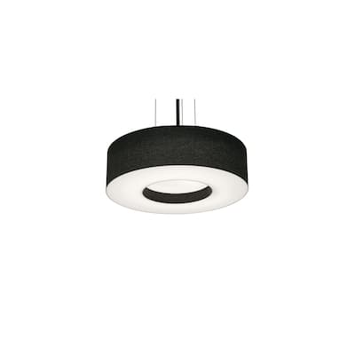 AFX Montclair 12'' Medium Base Pendant - Black Finish - Black Shade