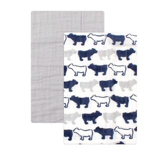 Yoga Sprout Baby Boy Cotton Muslin Swaddle Blankets, Bear, One Size - Bear - One Size